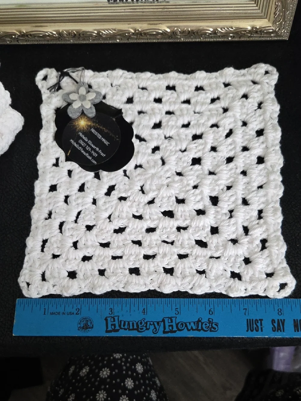 Handmade Crocheted White Cotton Dish/Wash Cloth Set Of 4 - 100% Cotton